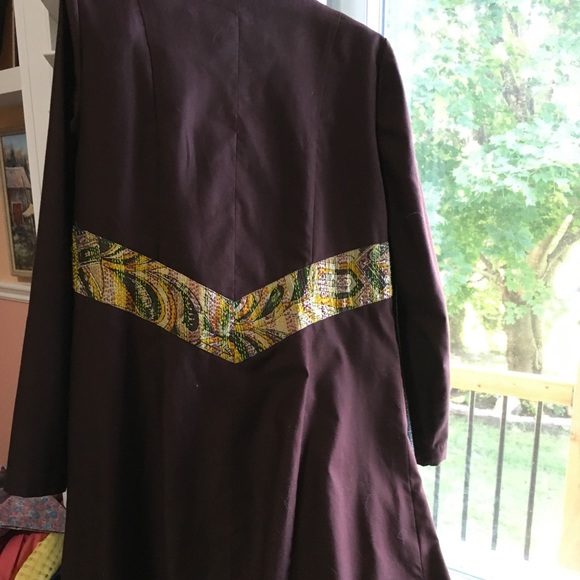 Vintage 1960s, Handmade shirt dress. Dark brown, sash detail, hidden snaps. US 8 - Picture 2 of 5